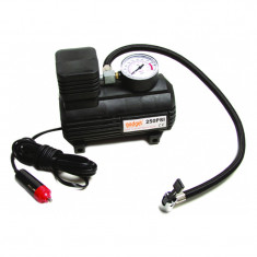 Mini compresor Raider, 9.1 bar, 12 V, 250 PSI, manometru incorporat