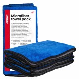 Set prosoape microfibra pentru uscare auto AMiO, 800 GSM, 60x90 cm, 3 bucati, pentru caroserie, lac, sticla si plastic, absorbantie ridicata