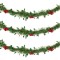 Ghirlandă decorativă de Crăciun, New Line, model cu fructe roșii, 3 m, verde
