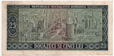 Bancnotă 25 lei NECIRCULATĂ - Republica Socialistă Rom&amp;acirc;nia, 1966 foto