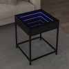 Gossi masuta de cafea cu led infinity, negru, 40x40x51 cm
