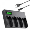 Incarcator 4 sloturi FAST Charge pt acumulatori NP-F550 NP-F750 NP-F960 NP-F970