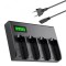 Incarcator 4 sloturi FAST Charge pt acumulatori NP-F550 NP-F750 NP-F960 NP-F970