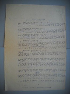 HOPCT DOCUMENT VECHI 379 CERERE CATRE MINISTRUL ECONOMIEI BUCURESTI 1943-2 FILE foto