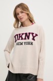 Dkny pulover femei, culoarea gri, light, DJ4R0362