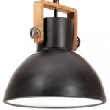 vidaXL Lampă suspendată industrială, negru, 40 cm, 25 W, rotund, E27 320535