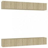 Cumpara ieftin Dulapuri TV, 4 buc., stejar sonoma, 100x30x30 cm lemn prelucrat