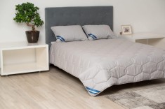 Set Pilota bumbac Somnart Bella 180x200cm 200g model biscuite + 2 perne bumbac Somnart Bella, 50x70cm, Gri Relax KipRoom foto