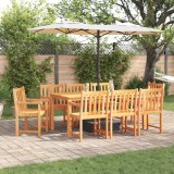vidaXL Set mobilier de grădină, 9 piese, lemn masiv acacia