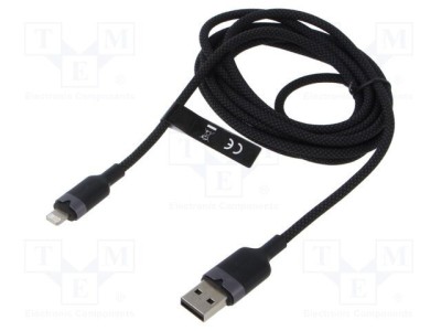 Cablu USB 2.0 Apple Lightning - VENTION, 2m, Mufă USB A Nichelat foto