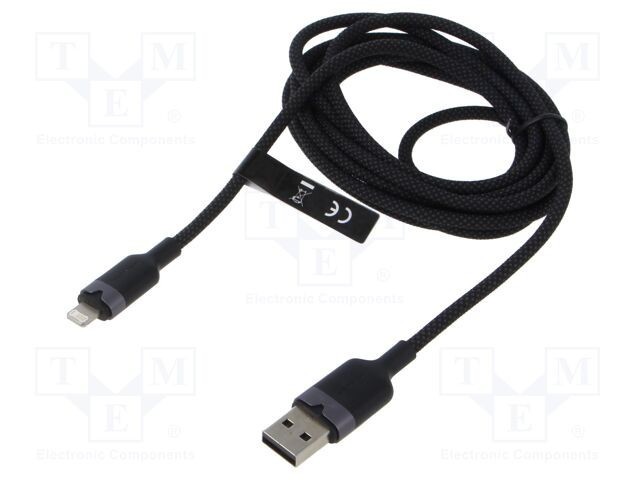 Cablu USB 2.0 Apple Lightning - VENTION, 2m, Mufă USB A Nichelat