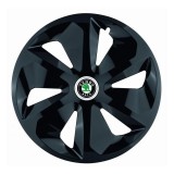 Cumpara ieftin Set 4 Capace Roti Roco Negru R16, pentru Skoda, Autohelix MSA