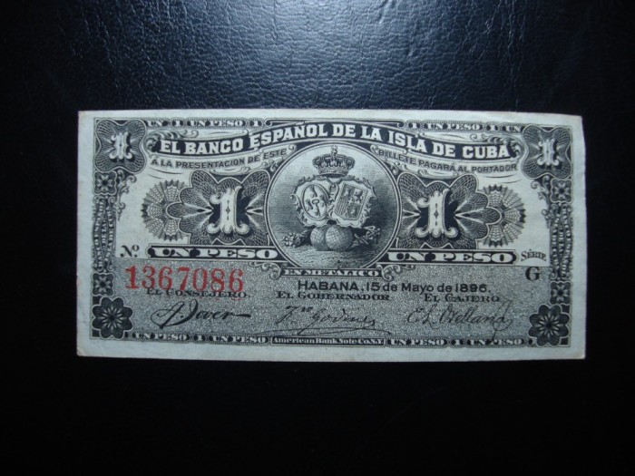CUBA SPANIOLA 1 PESO 1896 EXCELENTA