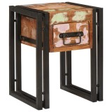VidaXL Măsuță laterală 30 x 30 x 40 cm Lemn reciclat solid și metal