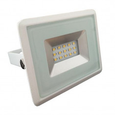 Reflector LED SMD, putere 10 W, 850 lm, 6000 K, alb rece, carcasa slim, Alb foto