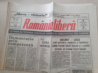 romania libera 29 decembrie 1989-revolutia romana,fotografii si articole foto