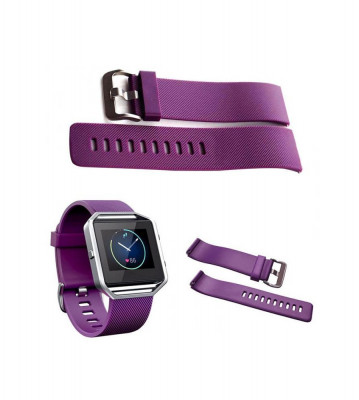 Bratara TPU Silicon pentru Fitbit Blaze-Mărime L-Culoare Violet foto