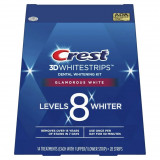 Benzi Crest 3D Glamorous White, 14 plicuri, 10% concentratie, tratament pentru albirea dintilor