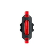 Stop Led pentru bicicleta, acumulator incorporat, incarcare USB, 4 moduri de iluminat, culoare Rosu