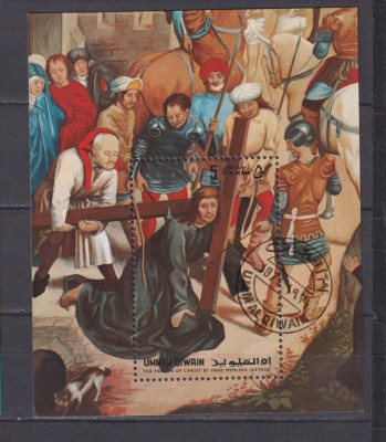UMM AL QIWAIN PICTURI 1972 MI: BL. 39A STAMPILATE foto