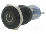 Comutator anti-vandalism ONPOW 2 poziții SPDT 0,5A 220VAC 1A 24VDC LED verde