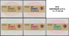 CENTENAR UPU - 1974 - TONGA - 3 serII foto