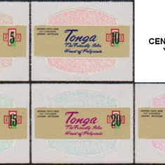 CENTENAR U.P.U.1974 - TONGA - Yv.332-36 + PA Yv.149-53 + service 84-86 - MNH
