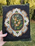 PERNA MICUTA DECORATIVA VINTAGE, LUCRATA SI CUSUTA MANUAL