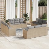 VidaXL Set canapele de grădină cu perne, 12 piese, bej, poliratan 3251106