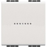 Intrerupator Buton cu revenire AXIAL Living Light Bticino 2M alb N4055M2A