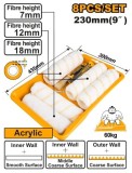 Set Trafaleti cu Pensula Tava Interior/Exterior 8buc INGCO HKTCB83230083