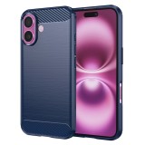 Husa iPhone 16 Plus Asteroid GSM Carbon Silicone, albastru