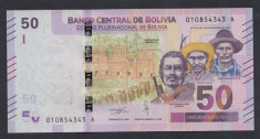 A5012 Bolivia 50 bolivianos 1986 2018 UNC foto