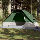VidaXL Cort de camping cupolă pentru 6 persoane, verde, impermeabil