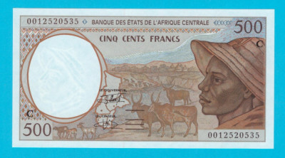 Africa Centrala 500 Francs 2000 &amp;#039;Congo&amp;#039; UNC serie: 0012520535 foto