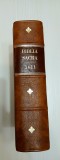 Biblia Sacra Venetia 1611, Vechiul si Noul Testament, Gravuri Lemn, Coperti Piele Marmorata, Editie Antica Completa
