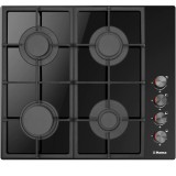 Plita incorporabila Hansa BHKS620531, Gaz, 4 Arzatoare, Aprindere electrica, Negru