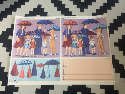 plansa didactica manerul umbrelei scoala elevi RSR editura didactica pedagogica foto