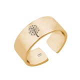 Inel unisex tip banda reglabil - argint 925 placat cu aur 24K