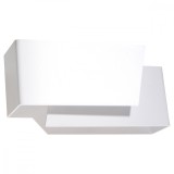 Lampă De Perete Piegare Alb Oțel 1 Bec Dreptunghiular Modern De Interior