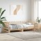 Pat de zi extensibil, 2x(90x200) cm, lemn masiv de pin