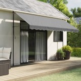 vidaXL P&acirc;nză fald copertină de rezervă, dungi antracit, 4 m