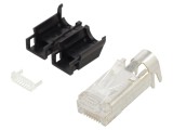 Mufă RJ45 Cat5e Ecranată cu Manșon 6.6mm Neagră