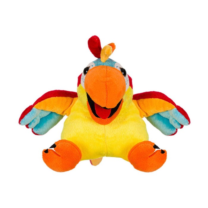 Papagal Little DJ, 15 x 15 x 21 cm, functie repetare voce, poliester, 3 x AAA, 3 ani+