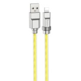 Cablu usb la lightning, 2.4a, 1m hoco crystal, gold