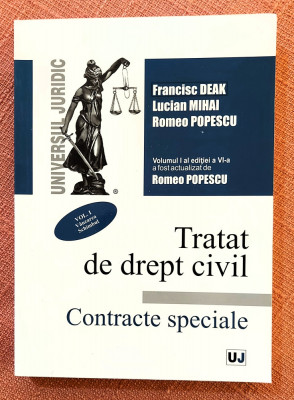 Tratat de drept civil. Contracte speciale. Vanzarea. Schimbul. Ed. 2023 - F Deak foto