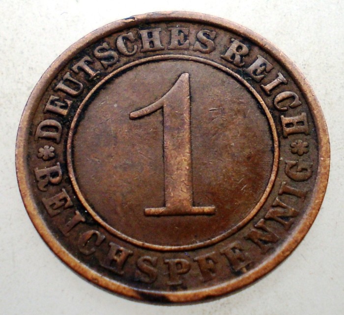 B.169 GERMANIA WEIMAR 1 REICHSPFENNIG 1932 A