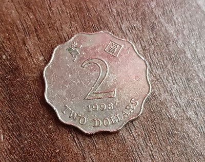 C50 - Moneda foarte veche - Hong Kong - 2 dolari - 1998 foto