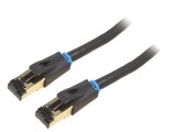 Patch cord S/FTP Cat 8 Negru 20m Aurit