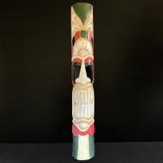 Mască decorativă totemică din lemn &ndash; Indonezia, 100 cm